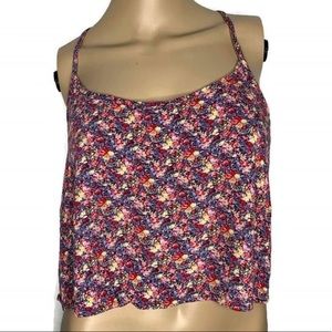 3/$10 LA Hearts Floral Crop Tank Top